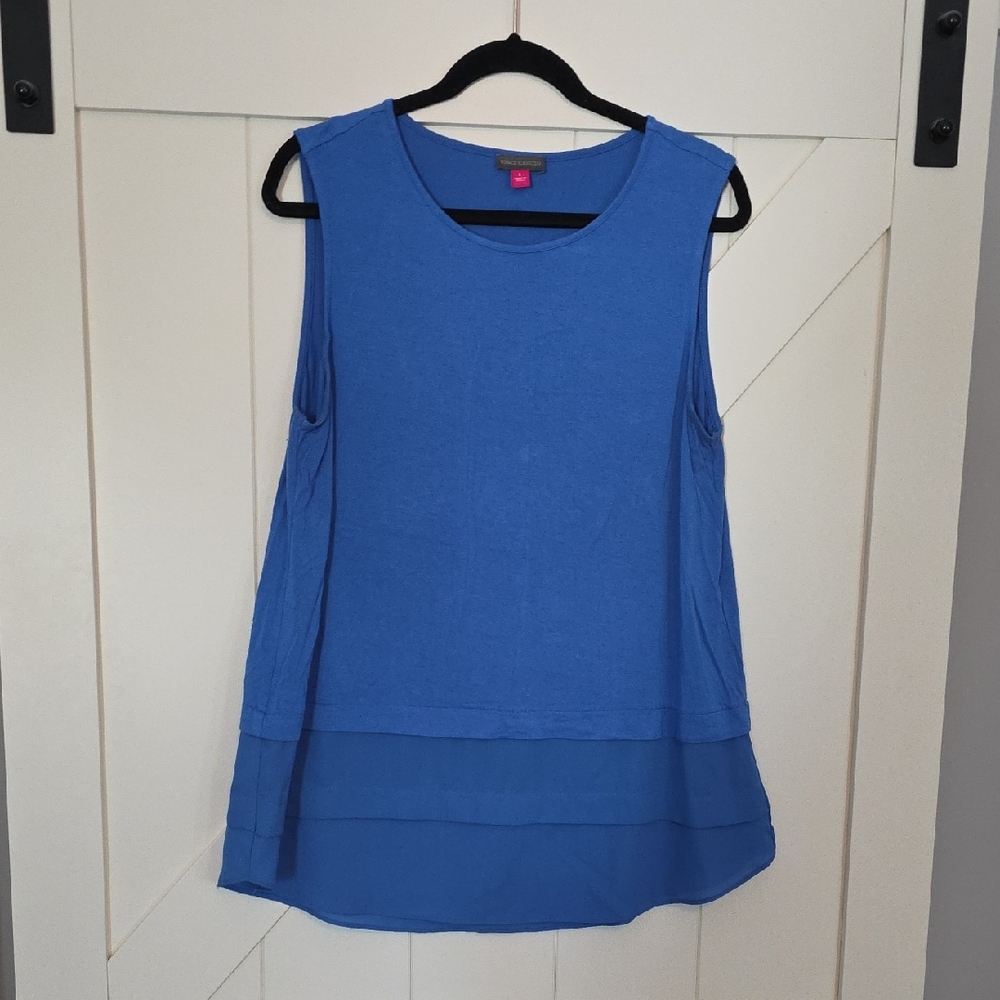 Vince Camuto Royal Blue Layered Tank Top